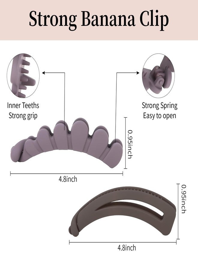WHAVEL Banana Clips for Women 6 Pack Small Banana Clip for Thin Fine Thick Hair Ponytail Holders - Strong Hold - Image 2